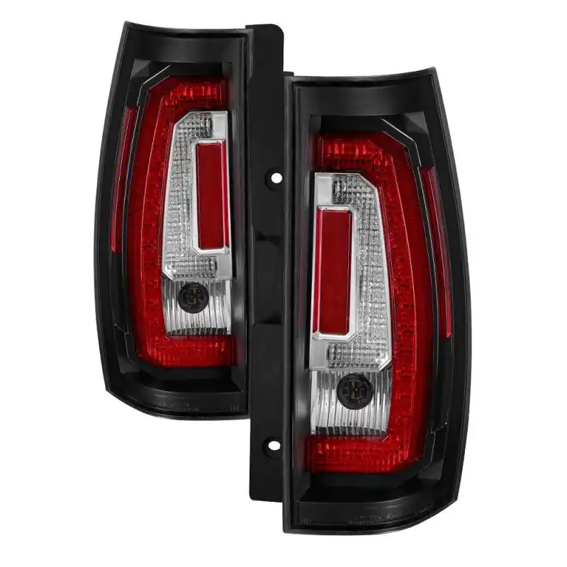Latest Spyder Chevy Suburban/Tahoe 07-14 V2 - Light Bar LED Tail Lights - Black ALT-YD-CSUB07V2-LED-BK