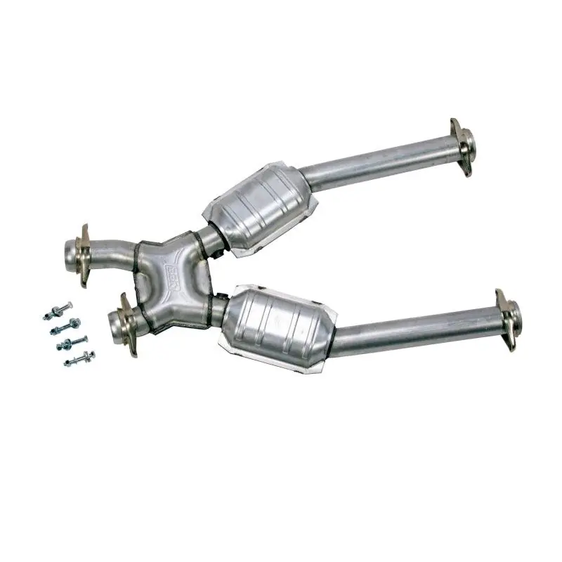 BBK 96-04 Mustang 4.6 GT / Cobra Short Mid X Pipe w Catalytic Converters 2-1/2 For Long Tube Headers Crafted
