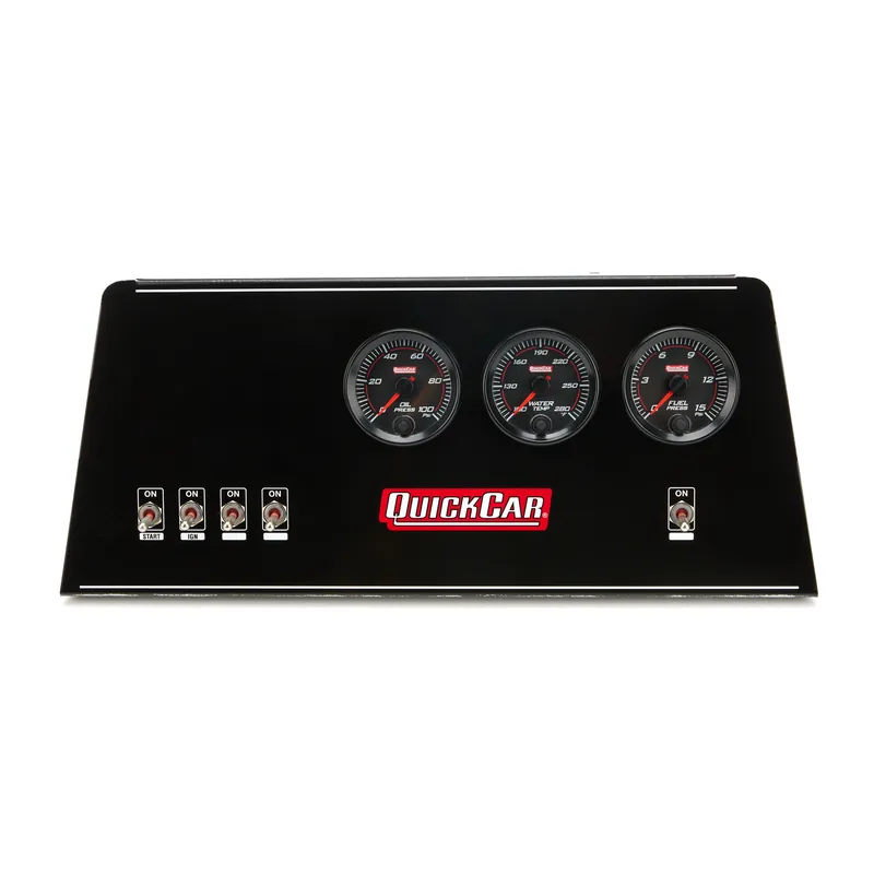 Final Sale Quickcar Racing Products Ne Mod Dash Panel Rdline Op/Wt/Fp Sng Ignition 69-812-038