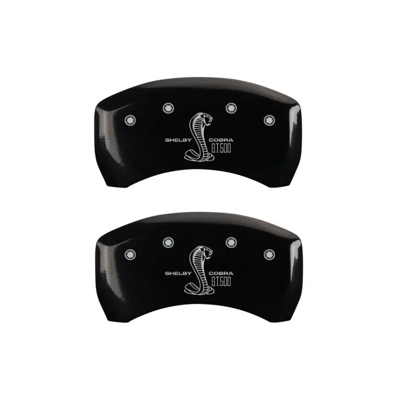 MGP Rear set 2 Caliper Covers Engraved Rear GT500 Shelby & Cobra Black finish silver ch Last Chance