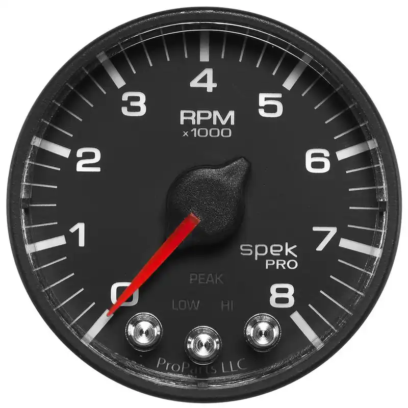 Autometer Spek-Pro Black 2 1/16 inch 8K RPM Tach w/ Shift Light and Peak Memory Flash Sale