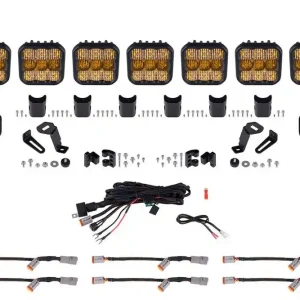 Hot Picks Diode Dynamics SS5 Sport Windshield CrossLink Yellow Combo Lightbar Kit Fits 2021+ Bronco
