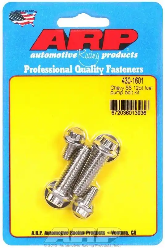 ARP Fuel Pump Bolt Kit - 12 Point Head - Stainless - Polished - Chevy V8 - Kit Instant Buy