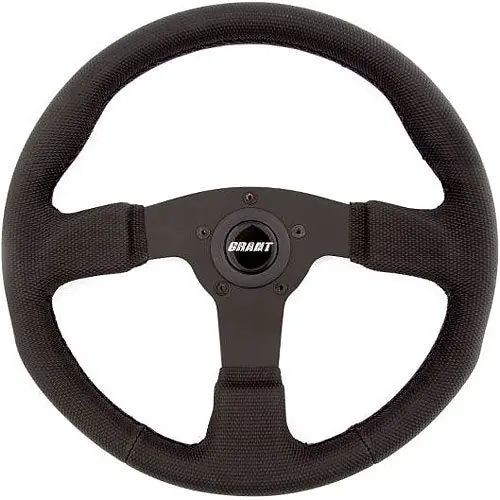 Hot Picks Grant Gripper Steering Wheel 13-1/2" Diameter 3-Spoke 1" Dish - Diamond Textured Vinyl Grip