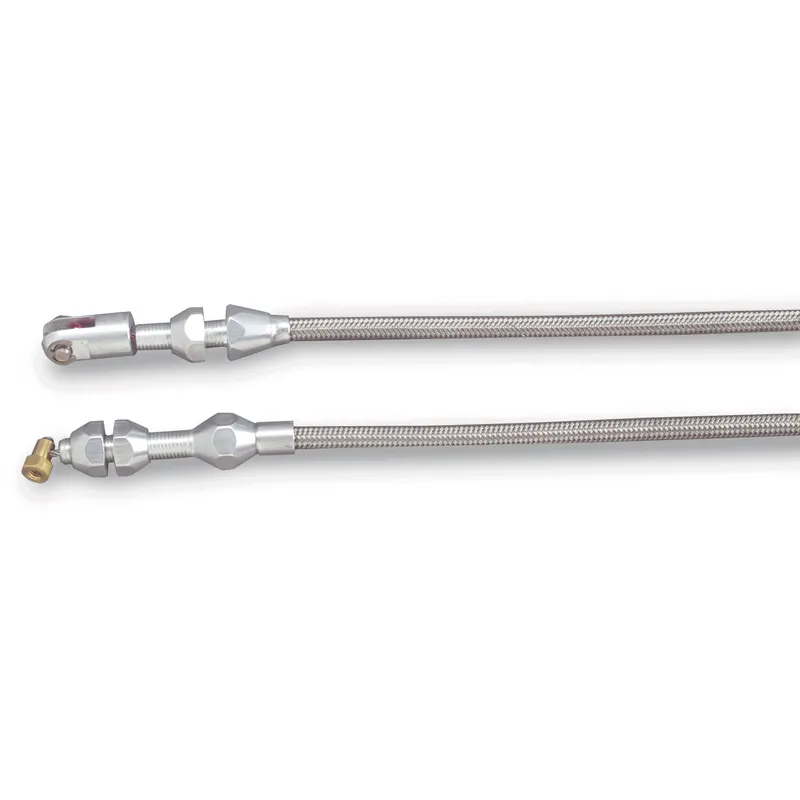 Lokar Hi-Tech Throttle Cable - 3 Ft. . Long - Hardware Included - Braided Stainless Housing - Vortec - Small Block Chevy Super Sale