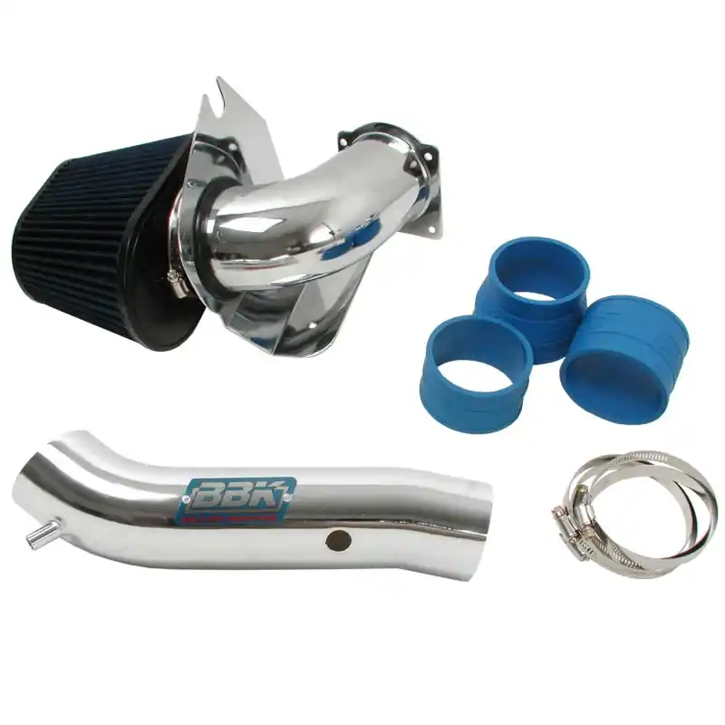 Weekend Sale BBK Air Intake - Reusable Oiled Filter - Chrome - Ford V6 - GT - Ford Mustang 1999-2004