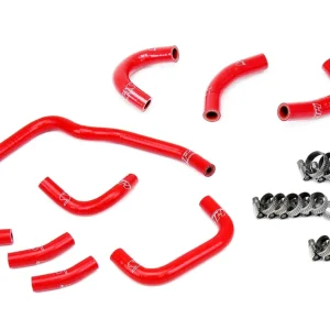 Luxury HPS Red Silicone Oil Cooler and Throttle Body Coolant Hose Kit for 00-03 S2000 (57-2079-RED)