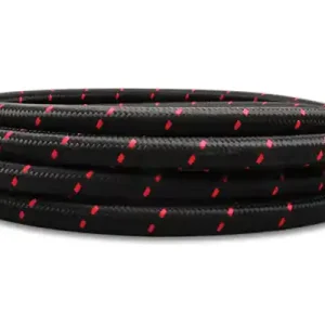 High Quality Vibrant Performance 20Ft Roll -12 Black Red Nylon Braided Flex Hose 11982R