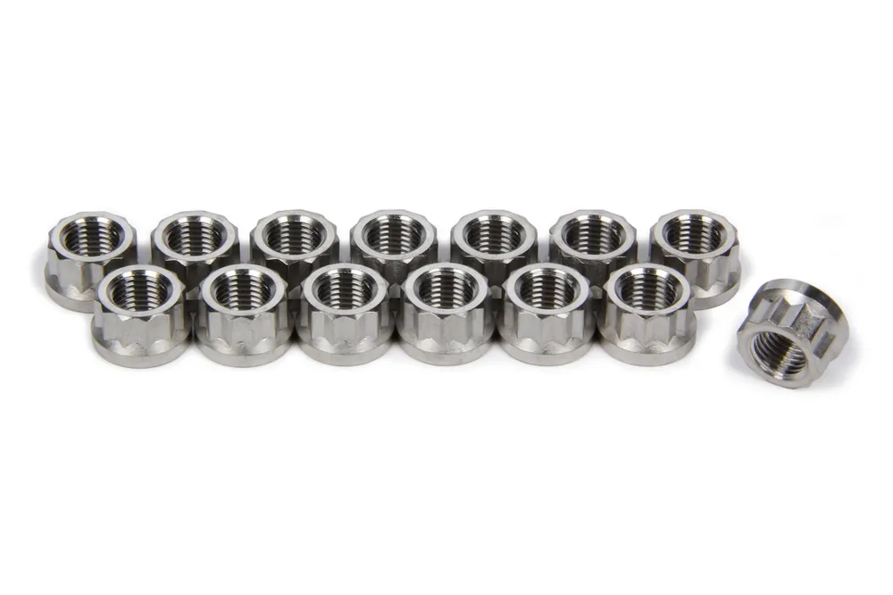 Super Sale Ti22 PERFORMANCE Header Flange Nut Set 12pt Titanium 14pcs TIP1124