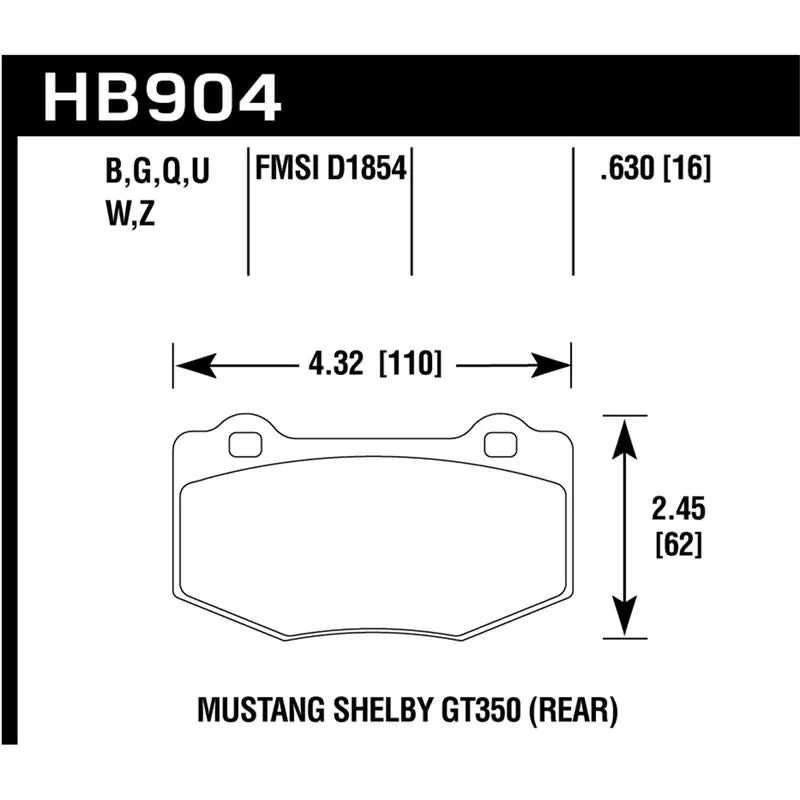 Hawk Performance Performance Ceramic Brake Pads (HB904Z.630) Direct From Manufacturer