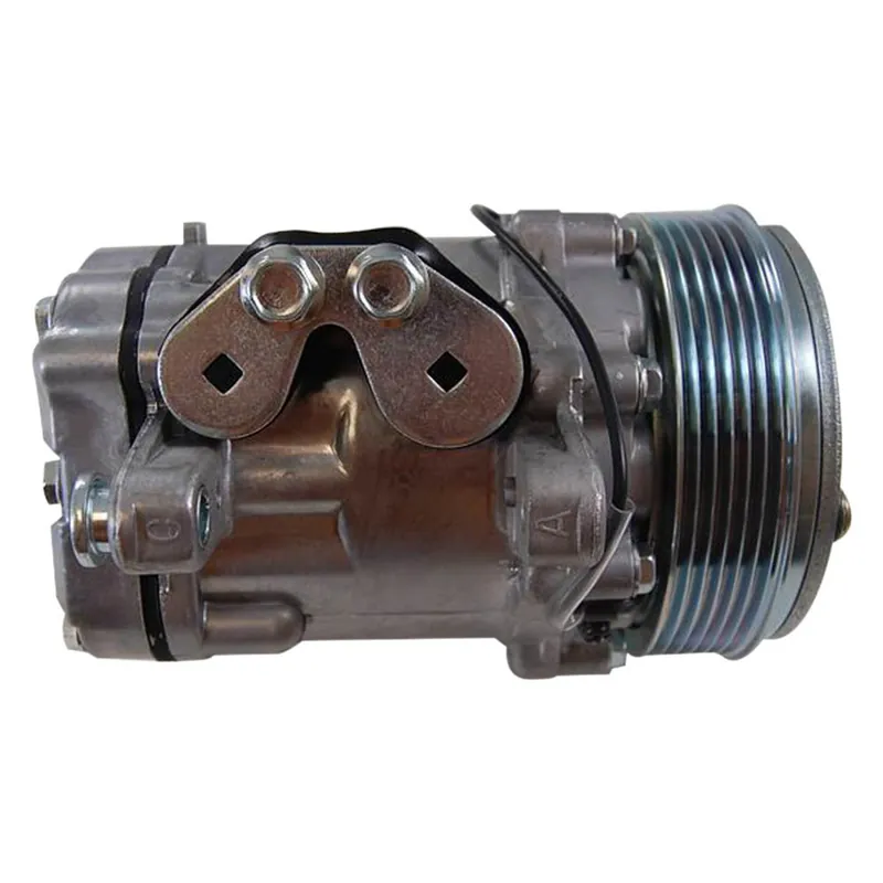 While Supplies Last Racing Power Sanden 7176 Compact Air Conditioning Compressor - 7-Rib Serpentine Pulley - Universal