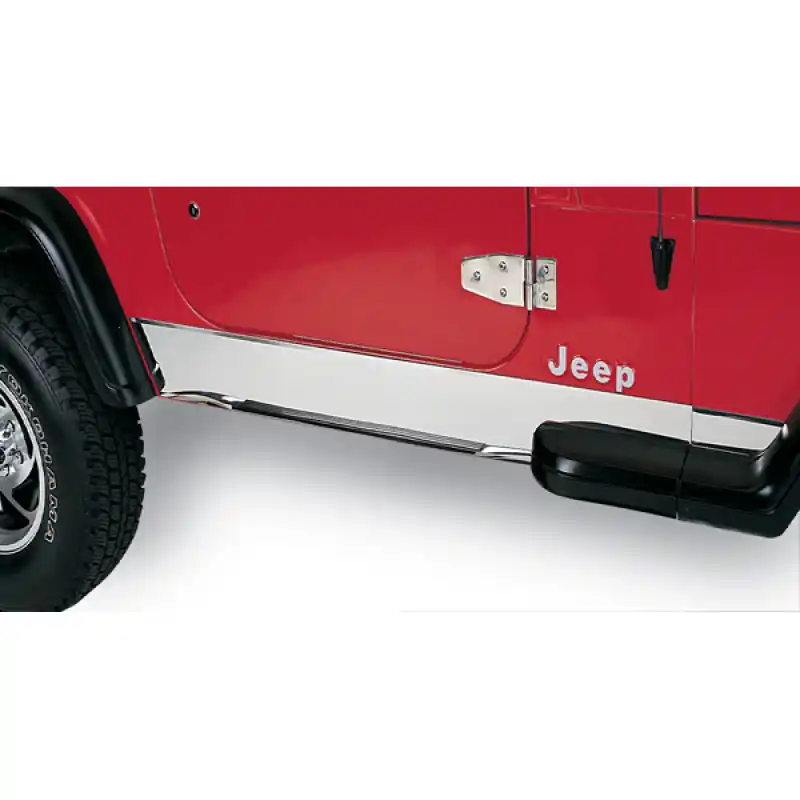 Buy Online Rugged Ridge 87-95 Jeep Wrangler YJ Stainless Steel Rocker Panel Cover