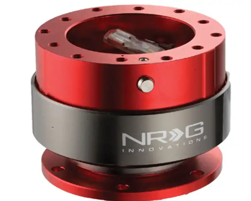 Budget NRG Quick Release Gen 2.0 Red Body Titanium Chrome Ring - SRK-200RD
