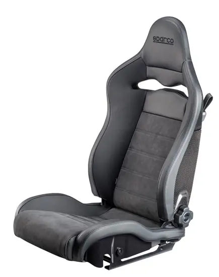 Brand New Sparco Seat SPX Leather/Alcantara Black - Left