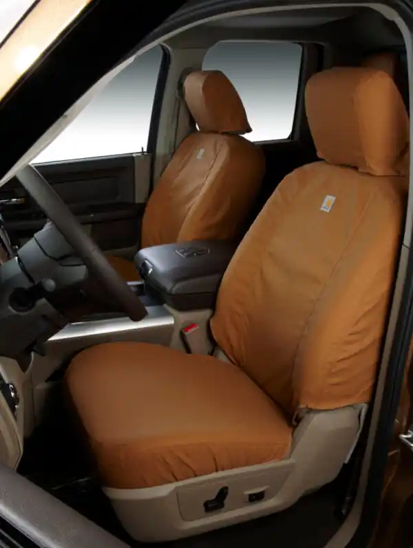 Free Returns Covercraft 03-06 Chevrolet/GMC Silverado Carhartt SeatSaver Custom Front Row Seat Covers - Brown