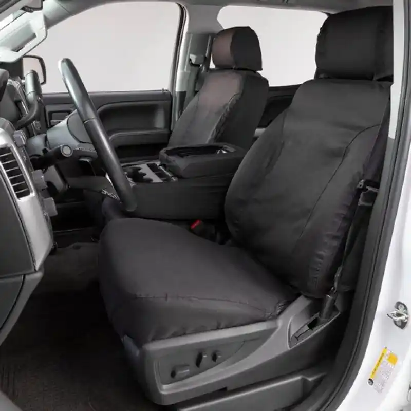 Low Price Covercraft 04-10 Ford F250 Polycotton SeatSaver Custom Front Row Seat Covers - Charcoal