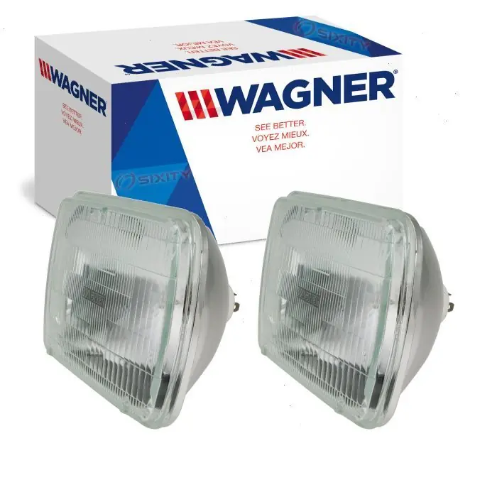 Same Day Shipping 1980-1989 Chrysler Conquest Cordoba 2 pc Wagner Headlight Bulbs High & Low Beam - Electrical