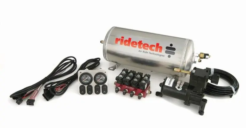 Limited Offer Ridetech 3 Gallon 4-Way Analog Air Ride Compressor Leveling System