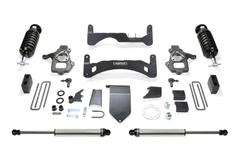 Fabtech 14-18 GM C/K1500 P/U w/oE Alm Or Stmp Stl UCA 6in Perf Sys G2 w/Dl 4.0 & 2.25 Latest
