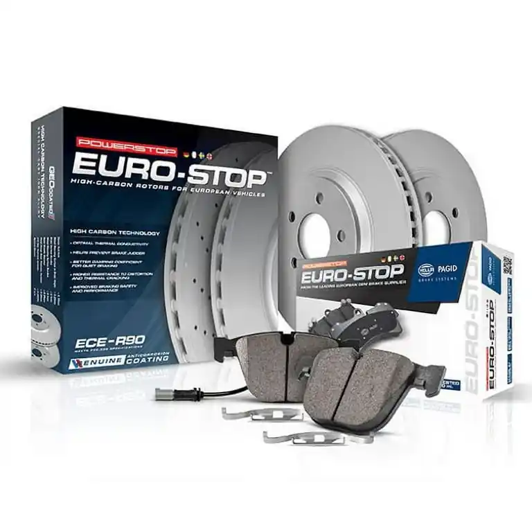 Hot Picks Power Stop 2017 Mercedes-Benz SLC300 Front & Rear Euro-Stop Brake Kit