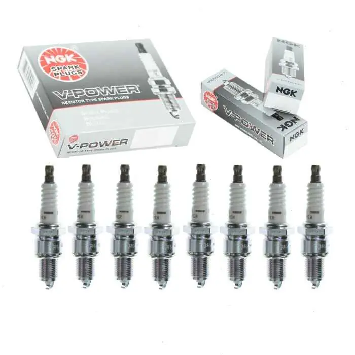 Hot Deal 1971-1976 Plymouth Scamp 5.2L V8 8 pc NGK V-Power Spark Plugs - Ignition Wire Secondary
