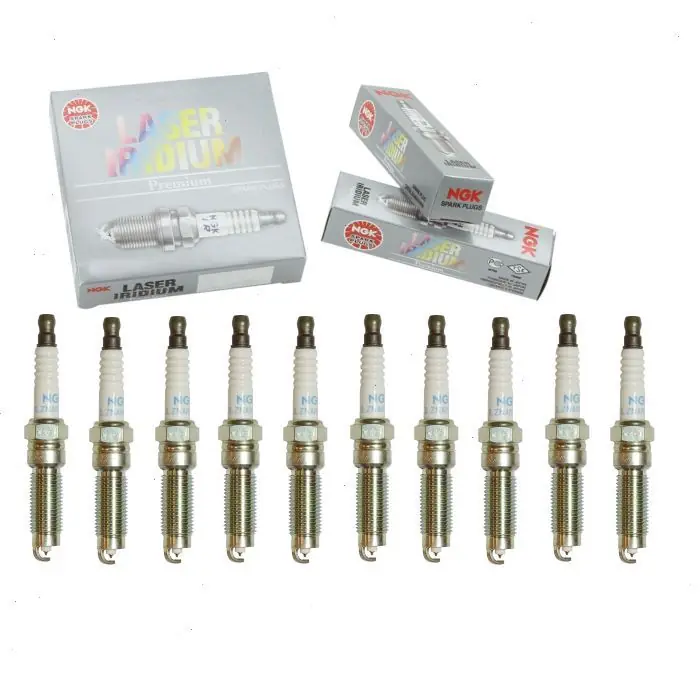 Worldwide Shipping 10 pc NGK Laser Iridium 91924 (ILZNAR8A7G) Spark Plugs for DS7G 12405 BA DS7G-12405-BA HYFS-094-YEC SP539 Ignition Wire Secondary