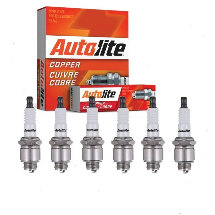 Markdown 1948-1950 Dodge B-2 3.6L 3.8L 3.9L L6 6 pc Autolite Copper Core Spark Plugs - Ignition Wire