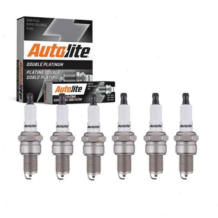 1968-1969 Pontiac Laurentian 4.1L L6 6 pc Autolite Double Platinum Spark Plugs - Ignition Wire Hot Picks