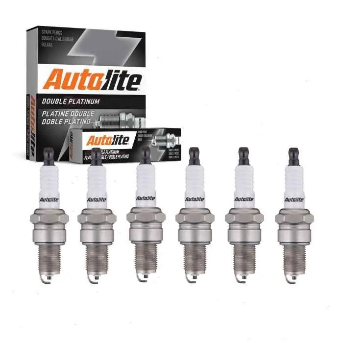 Hassle-Free Returns 1978-1981 Mercedes-Benz 280CE 6 pc Autolite Double Platinum Spark Plugs - Ignition Wire Secondary
