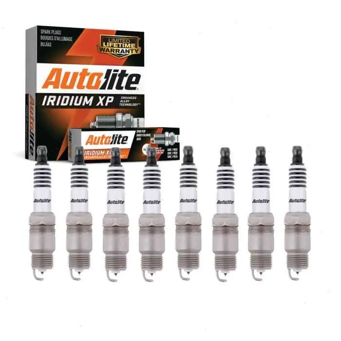 1970-1975 Ford Torino 5.8L 6.6L 7.0L 7.5L V8 8 pc Autolite Iridium XP Spark Plugs - Ignition Wire Genuine