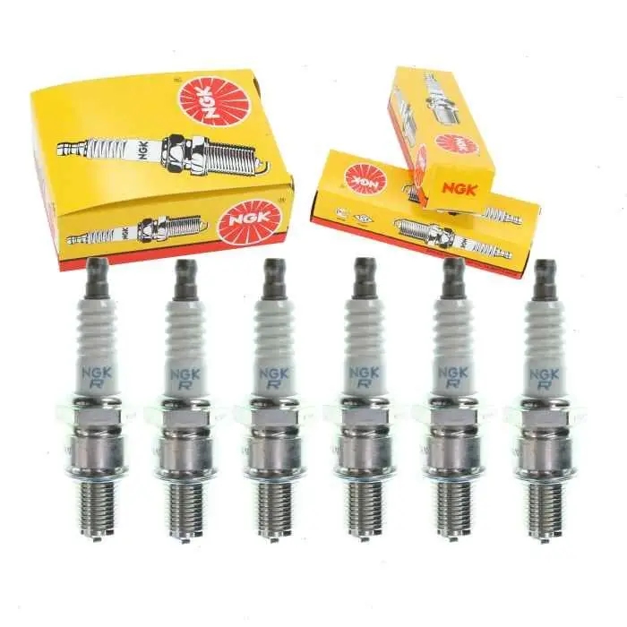 Viral 6 pc NGK Standard 4015 (BR9EG SOLID) Spark Plugs for Ignition Wire Secondary