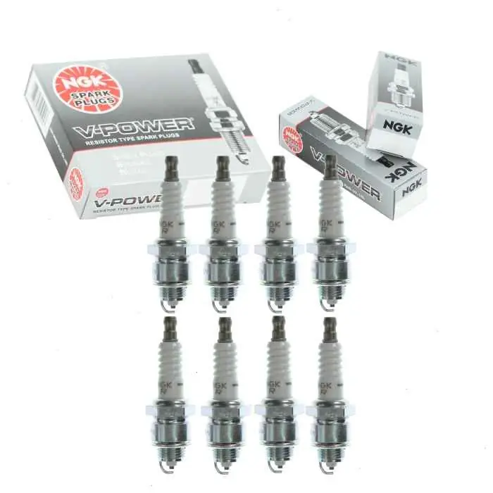 Modern 1970 Chevrolet Nova 5.0L V8 8 pc NGK V-Power Spark Plugs - Ignition Wire Secondary