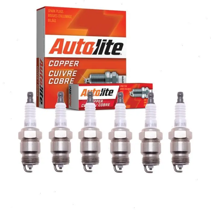 Same Day Shipping 1975-1986 Ford E-350 Econoline 4.9L L6 6 pc Autolite Copper Core Spark Plugs - Ignition Wire