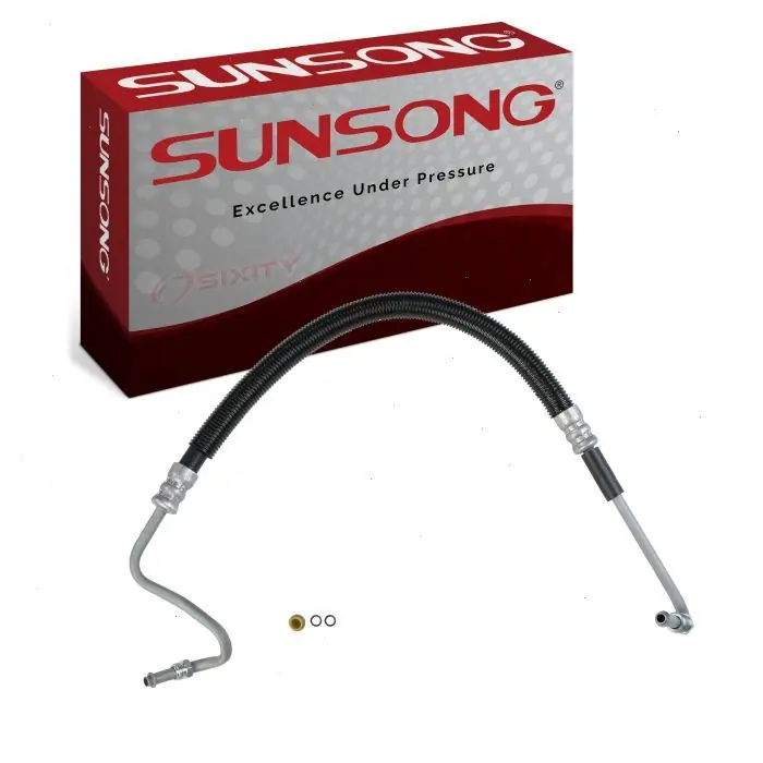 Same Day Shipping 2001-2006 GMC Sierra 3500 Sunsong Power Steering Pressure Line Hose Pump To Hydroboost - Assembly