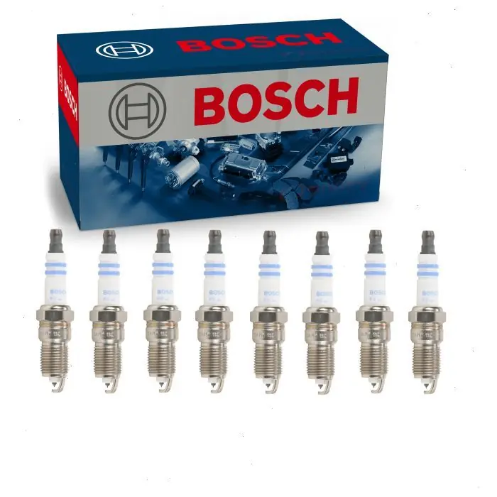 Authentic 2000-2014 GMC Yukon 4.8L 5.3L 6.0L 6.2L V8 8 pc Bosch Platinum Spark Plugs - Ignition Wire