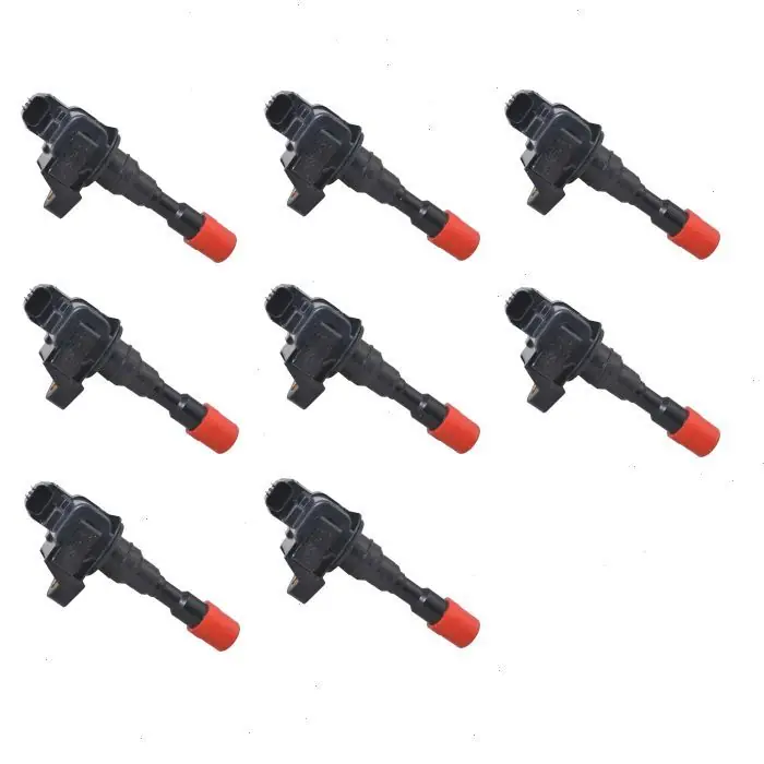 8 pc Hitachi Astemo IGC0050 Ignition Coils for 30520-PHM-003 30520-PHM-S01 48663 C-982 GN10671 Spark Plug Wire Boot Latest